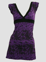 Front - Punk flower purple fashion dress