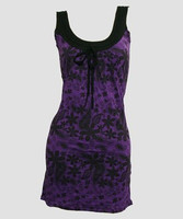 Punk flower purple fashion dress