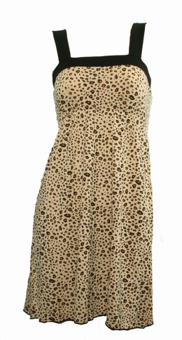 Front - TE leopard brown fashion dress