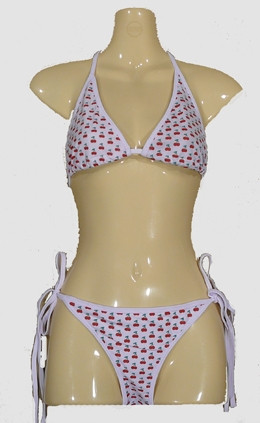 Cherry white bikini lady