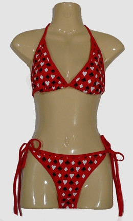 Poker red bikini lady