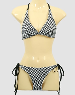 Check black-white bikini lady
