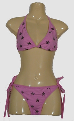 3D star pink bikini lady