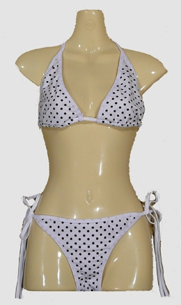 Dot white-black bikini lady