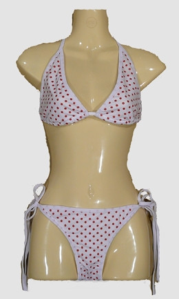 Dot white-red bikini lady