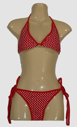 Star red-white bikini lady