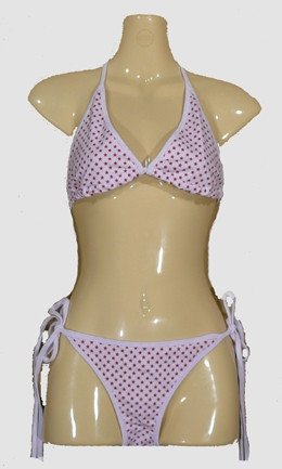 star white-red bikini lady