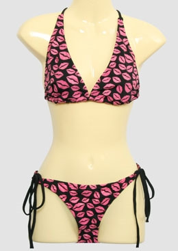 Lips black-pink bikini lady