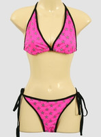 3D 2 color pink bikini lady