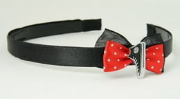 Black-red / shoe black red bow & mix