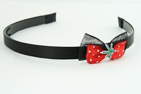 Black-red / marijuana red bow & mix
