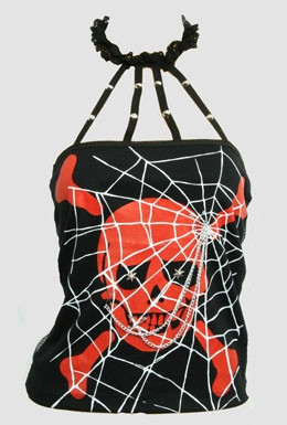 Front - PUN big sk red top punk top