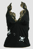 Front - PU lace skull cute top punk top