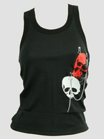 Front - PUT big skull red / skull white top punk top