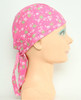 Flower pink bandana headwear