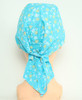 Flower blue bandana headwear