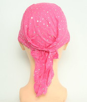 Plain D pink bandana headwear