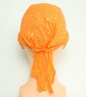 Plain orange bandana headwear