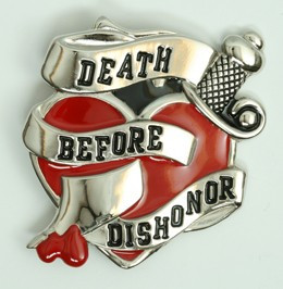 Death before dishonor big buckle