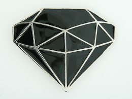 Diamond black big buckle