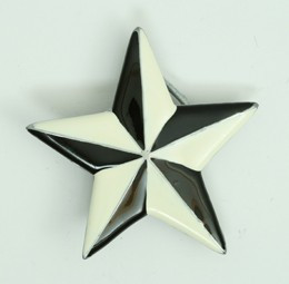 Star ceramic black-white medium buckle