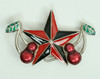 Star cherry black-red medium buckle