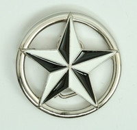 Star circle empty Bl-white medium buckle