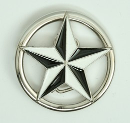 Star circle empty Bl-white medium buckle