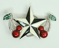 Star cherry black-white medium buckle