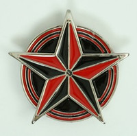 Star circle full black-red medium buckle
