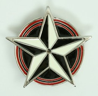 Star circle full black-white medium buckle