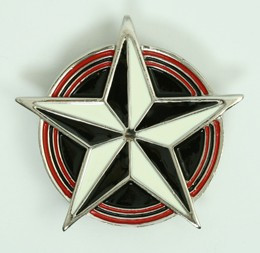Star circle full black-white medium buckle