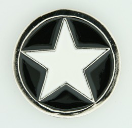 Star big black-white medium buckle