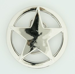 Star big silver medium buckle
