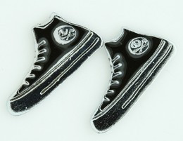 Shoe black cute stud