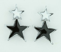 Stars black-white cute stud