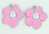Hibiscus pink cute stud