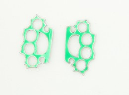 Punch green cute stud