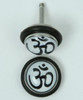 Ohm white-black half globe fake piercing