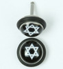 David star small half globe fake piercing