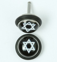 David star small half globe fake piercing