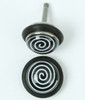 Circles black-white half globe fake piercing