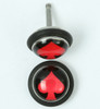 Ace black-red half globe fake piercing