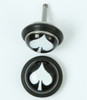 Ace black-white half globe fake piercing