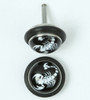 Scorpion black-white half globe fake piercing