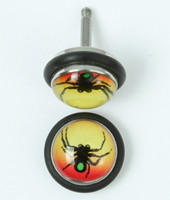 Spider yellow half globe fake piercing