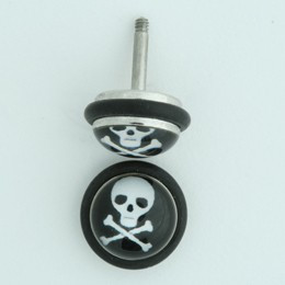 Skull bone lamp half globe fake piercing
