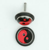 RU YY red half globe fake piercing