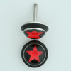 Star black-red half globe fake piercing