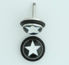 Star black-white half globe fake piercing